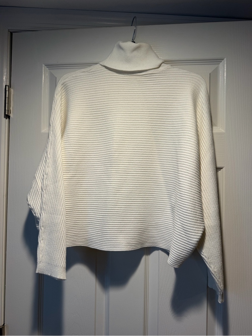 Chicwish Ivory Ribbed Turtleneck Sweater